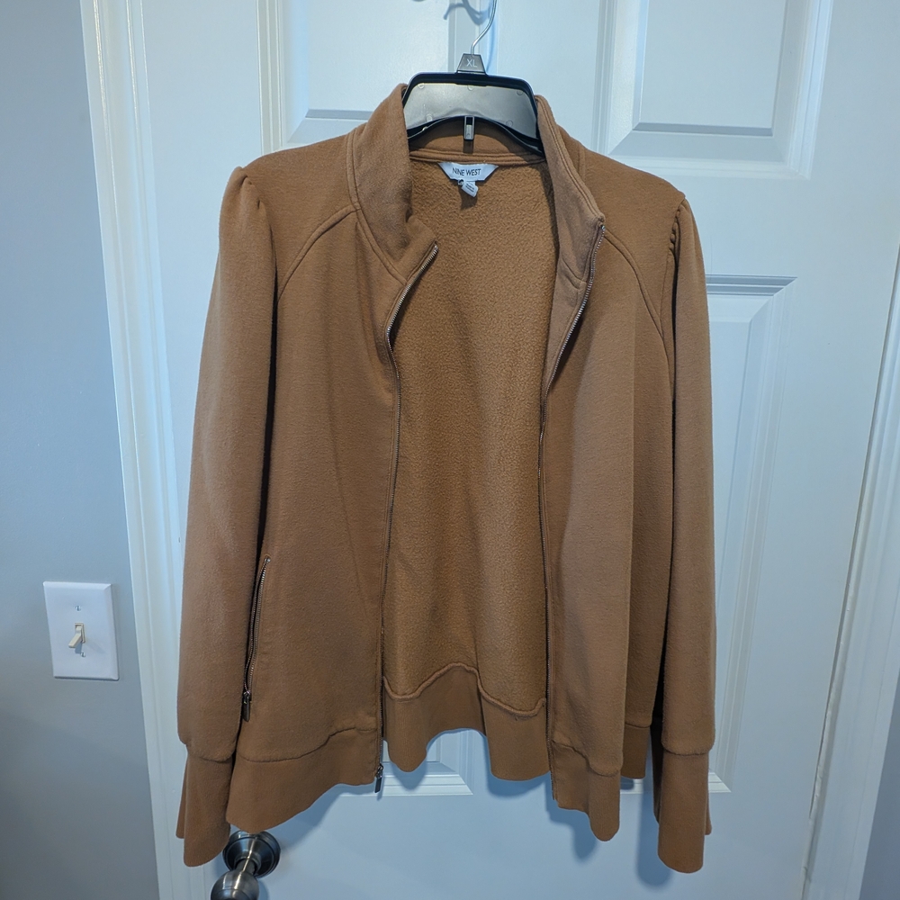 Nine West Zip-Front Fleece Jacket